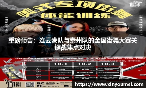 重磅预告：连云港队与泰州队的全国街舞大赛关键战焦点对决